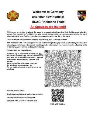 德国和您在 USAG Rheinland-Pfalz 的新家！